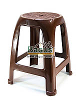 Табурет пластиковий 37х37х46 см коричневий Полімереж