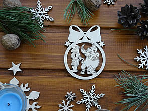 Дерев'яна ялинкова іграшка Бичок 2021 з Бантиком No41