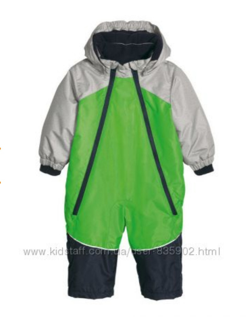 Термокомбінезон для хлопчика на флісі салатовий Lupilu р.74/80см, фото 1