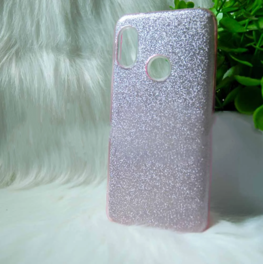 Силіконовий чохол Xiaomi A2 Lite "Блискітки" Рожевий (pink)
