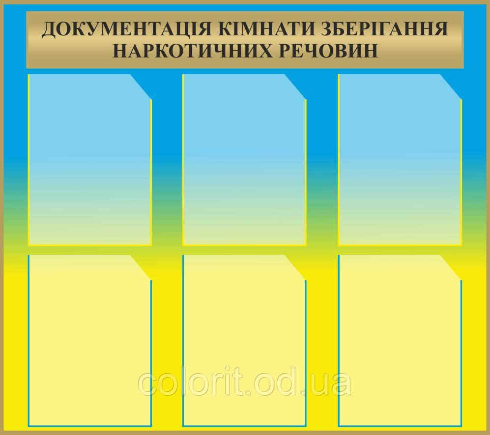 Стенд "Документація кімнати зберігання НВ"