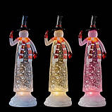 Фігурка декоративна "Сніговик", 12*9*27 см., "Luca Lighting", мультикольоровий, фото 3
