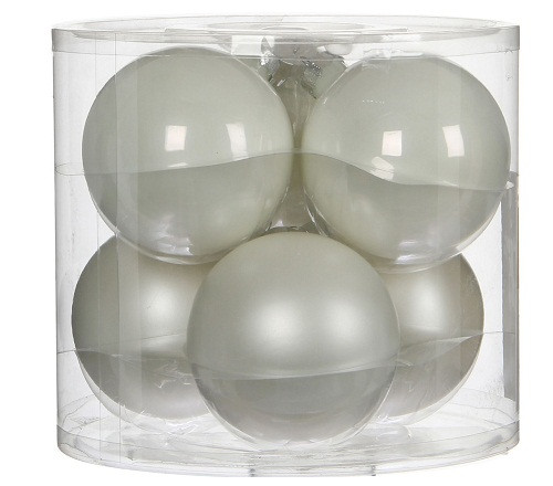 Ялинкові кульки "House of Seasons" комплект 6 шт, колір білий, фото 1