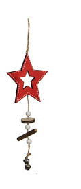 Декоративна прикраса, Підвіска новорічна Зірка, в асс. 32 см, House of Seasons