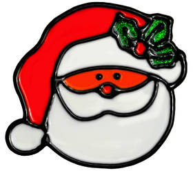 Наклейка на вікно новорічна Санта 10 см House of Seasons, декоративна прикраса для вікон