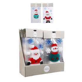 Наклейка новорічна об'ємна House of Seasons для вікон, 15.5х24 см, Сніговик