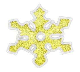 Наклейка на вікно новорічна Сніжинка 10 см House of Seasons, різдвяний декор для вікон, Золотий