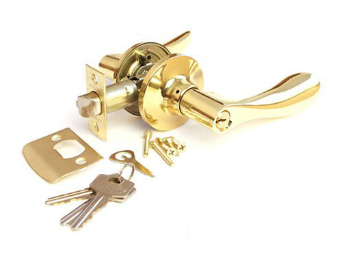 Ручка засувка Apecs 891-01-G з фіксацією+ключі (Золото)