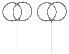 Вогні бенгальські, фігурні, 2 шт компл., 20 см