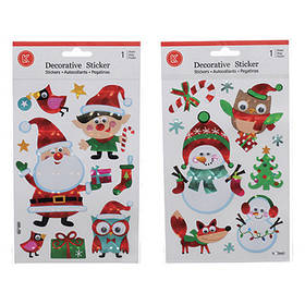 Наклейка на вікно новорічна Jumi Санта 25х14 см, стікери для вікон
