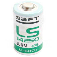 Літієва батарейка SAFT LS14250 STD, 1/2AA, 3.6 V 1200mAh, LiSOCl2, UK