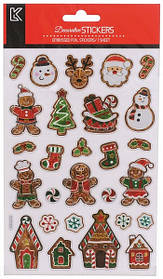 Наклейка новорічна для вікон, 21х14 см, в ас-ті Jumi