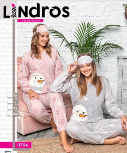 Жіноча турецька тепла піжама Snowman Lorrie