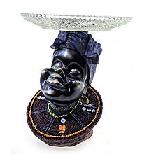 Фігурка декоративна для інтер'єру Африканка з стравою
