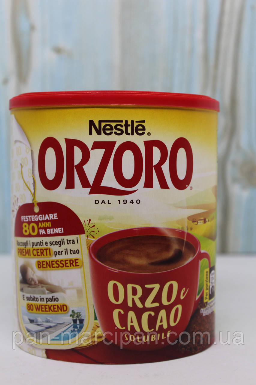 Ячмінний напій Orzoro Nestle (orzo+cacao) 180г Італія, фото 1