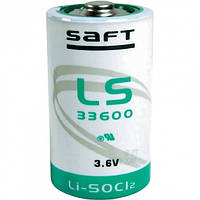 Батарейка литиевая SAFT LS33600 STD, "D", 3.6V, LiSOCl2