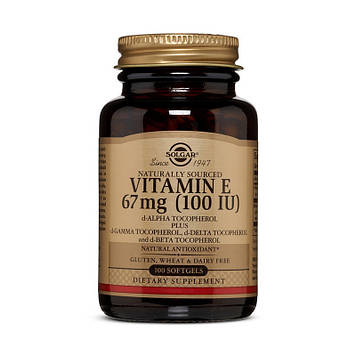 Вітамін Е Solgar Vitamin E 100 IU (100 softgels)