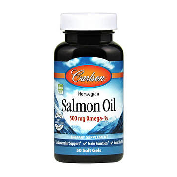 Salmon Oil 500 mg Omega-3s (50 soft gels)