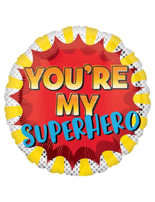 A 18" You're My Superhero Foil Balloon - Pkg. Фольгована куля Ти мій супергерой, В УП