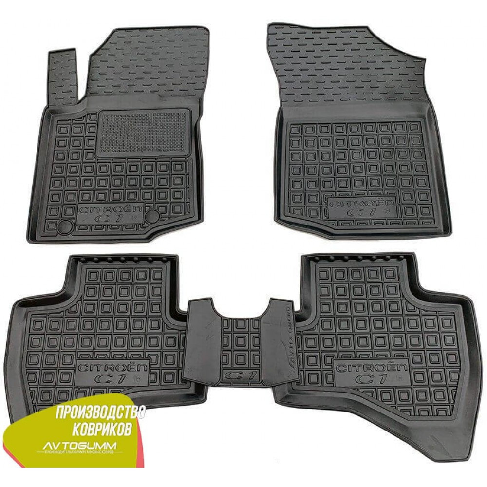 Автомобільні килимки в салон Сітроен С1 Citroen C1 2014- (Avto-Gumm), фото 1