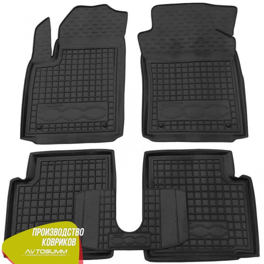 Автомобільні килимки в салон Фіат 500 Fiat 500 2007- (Avto-Gumm), фото 1