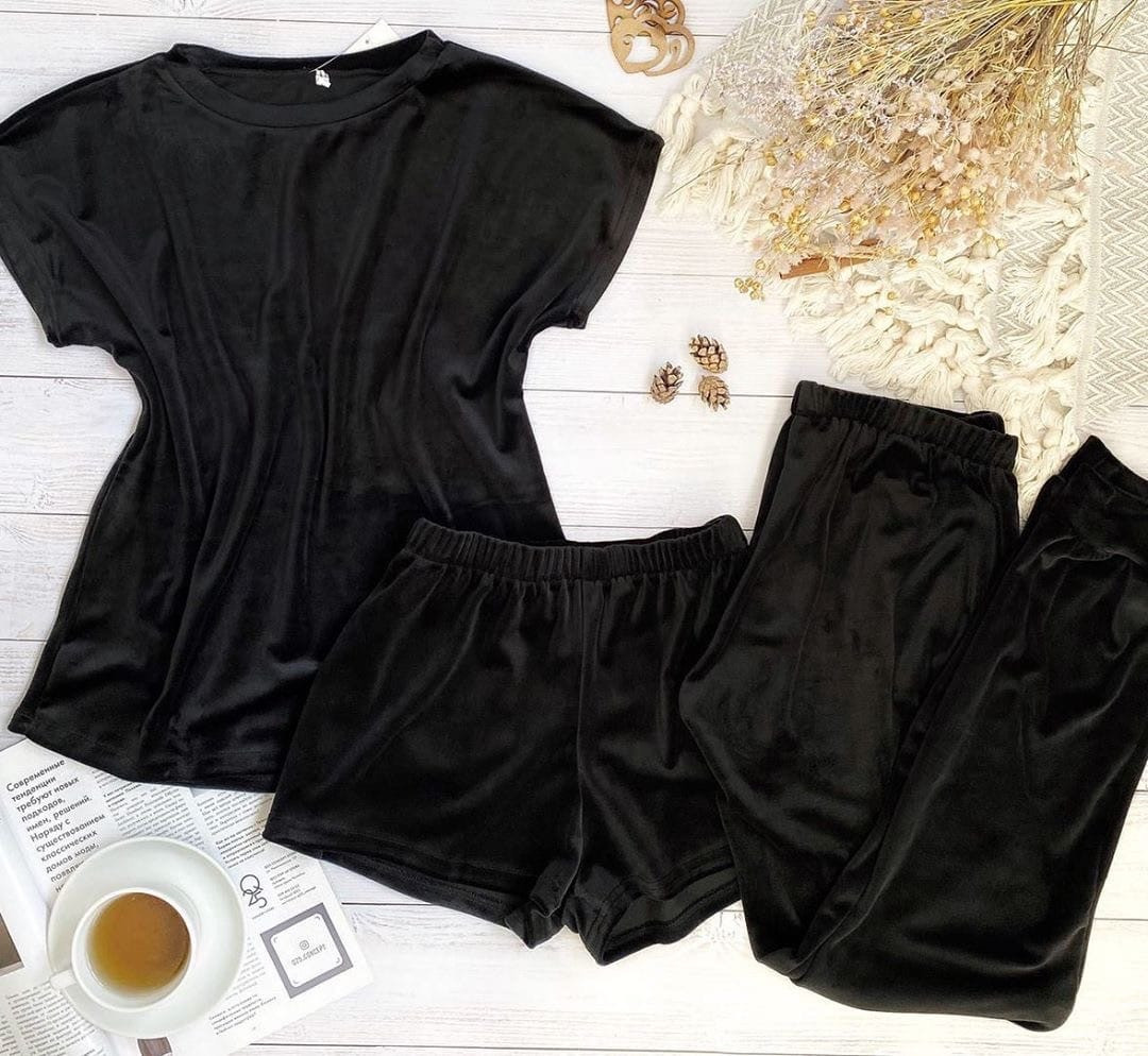 Жіночий велюровий костюм-трійка, фото 1