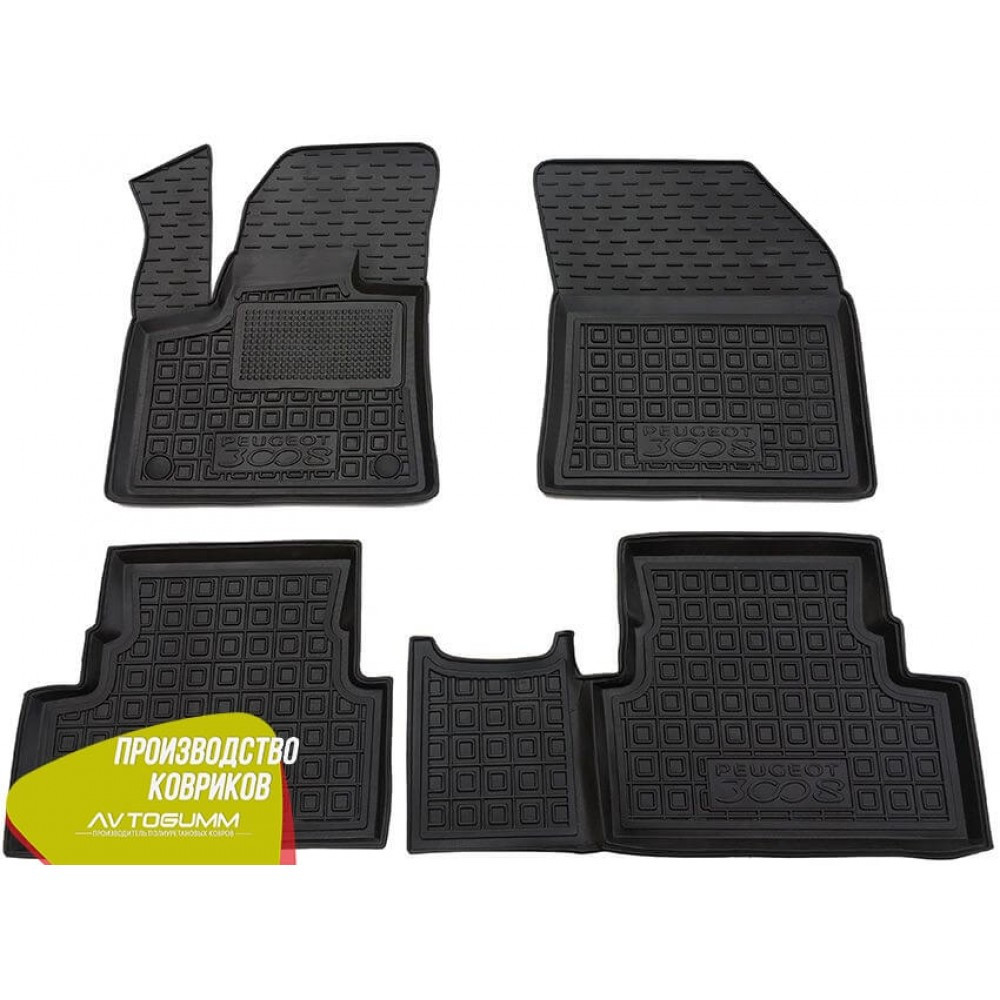 Автомобільні килимки в салон Пежо 3008 Peugeot 3008 2017- (Avto-Gumm), фото 1