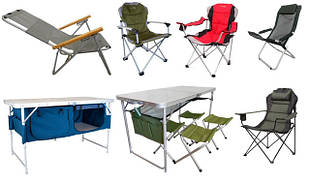 Складні меблі (столи,стільці,крісла, шезлонги)