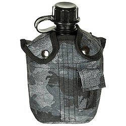 Фляга армеская пластикова на 1 літр з термочехлом HDT-camo LE MFH Німеччина