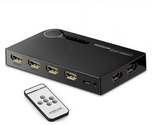 Спліттер Ugreen Комутатор Розгалужувач HDMI 1х5 4K Black (40205)