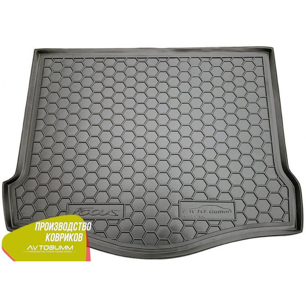 Автомобільний килимок в багажник Форд Фокус 3 хетчбек Ford Focus 3 2011 - Hatchback (докатка) (Avto-Gumm), фото 1