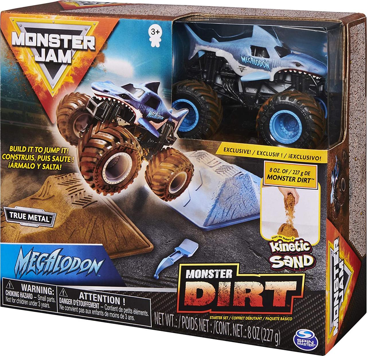 Monster Jam Мегалодон і набір для дріфту з кінетичним піском Megalodon Monster Dirt