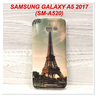 Силіконовий чохол з малюнком для Samsung Galaxy A5 2017 (SM-A520) Париж, фото 2