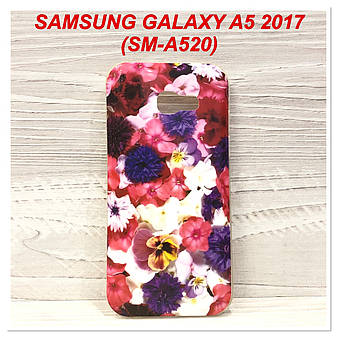 Силіконовий чохол з малюнком для Samsung Galaxy A5 2017 (SM-A520) Квіти, фото 2