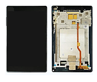 Дисплей (экран) для Lenovo Tab 4 Plus 8704X + тачскрин, черный, с передней панелью