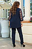Р 50-64 Ошатний брючний костюм подовженою блузою Батал 22787, фото 4
