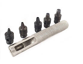 Набір ручних просічок/пробійників 1-5мм + рукоять