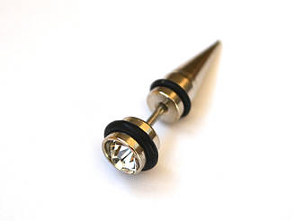 Сережки Шип із кристалом, кристал