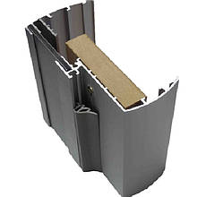 Алюмінієва коробка для скляних дверей телескопічна (ОБТИСКНА)