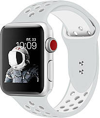 Силіконовий ремінець Promate Oreo-38ML для Apple Watch 38-40 мм Grey/White (oreo-38ml.grey/white)