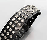 Шкіряний нашийник "Lockdog" зі стразами, фото 5