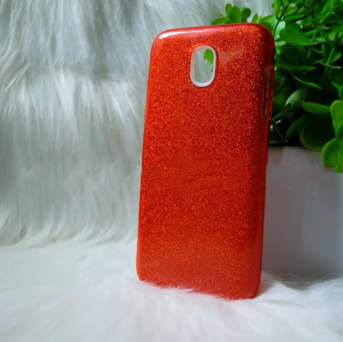 Силіконовий чохол Samsung J530 / J5 2017 "Блискітки" червоний (red)