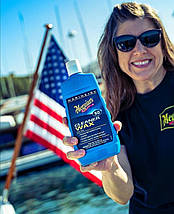 Однокроковий очисний віск для човнів — Meguiar`s Marine/RV One Step Cleaner Wax Liquid 473 мл. (M5016), фото 3