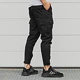 Штани модні карго завужені Symbiote Симбіот чорний Київ, фото 3