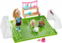 Лялька Барбі Челсі, набір гра в футбол з цуценятами, Barbie Dreamhouse Adventures Chelsea Doll in Uniform Soccer