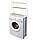Полиця Стелаж Підлоговий над Пральною машиною Washing Machine Rack TM-106 Сталева та Білий, фото 4