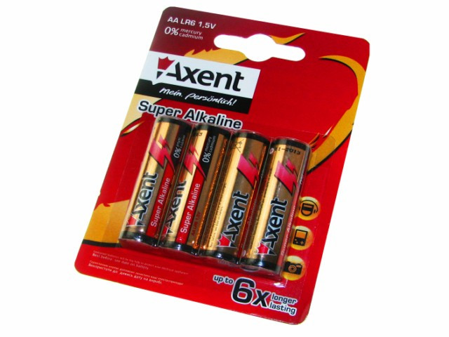 Батарейки Axent Алкалайн №5556 LR-06/блістер 4 шт (12)(144)