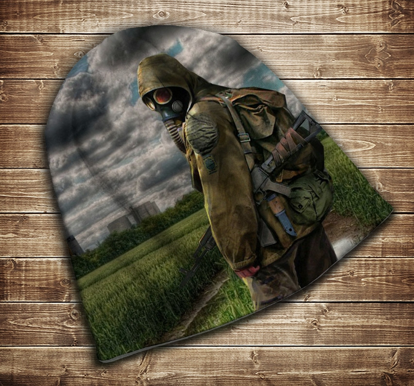 Шапка з 3D принтом-S.T.A.L.K.E.R мандрівник 56-60, фото 1