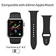 Силіконовий ремінець Promate Oryx-42ML для Apple Watch 42-44 мм Black (oryx-42ml.black), фото 4