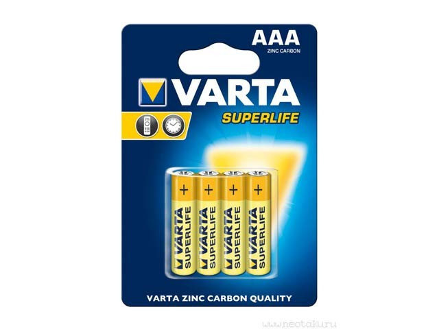 Батарейки Varta Superlife/Super Heavy Duty R-03/блістер 4шт (12)(60), фото 1